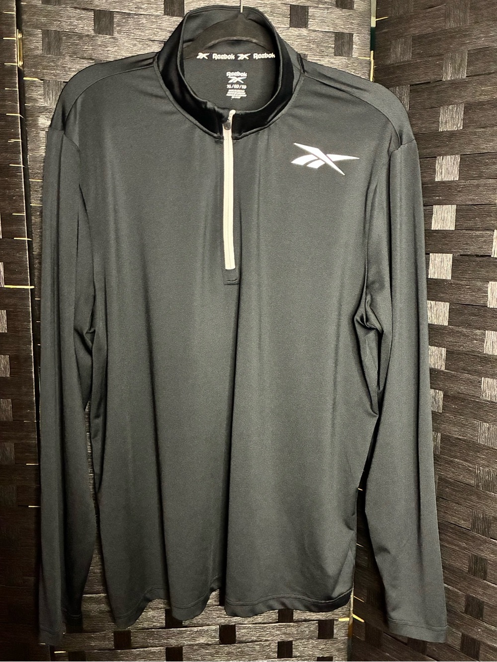 Reebok Black Long Sleeve 1/4 Zip Performance Pullover